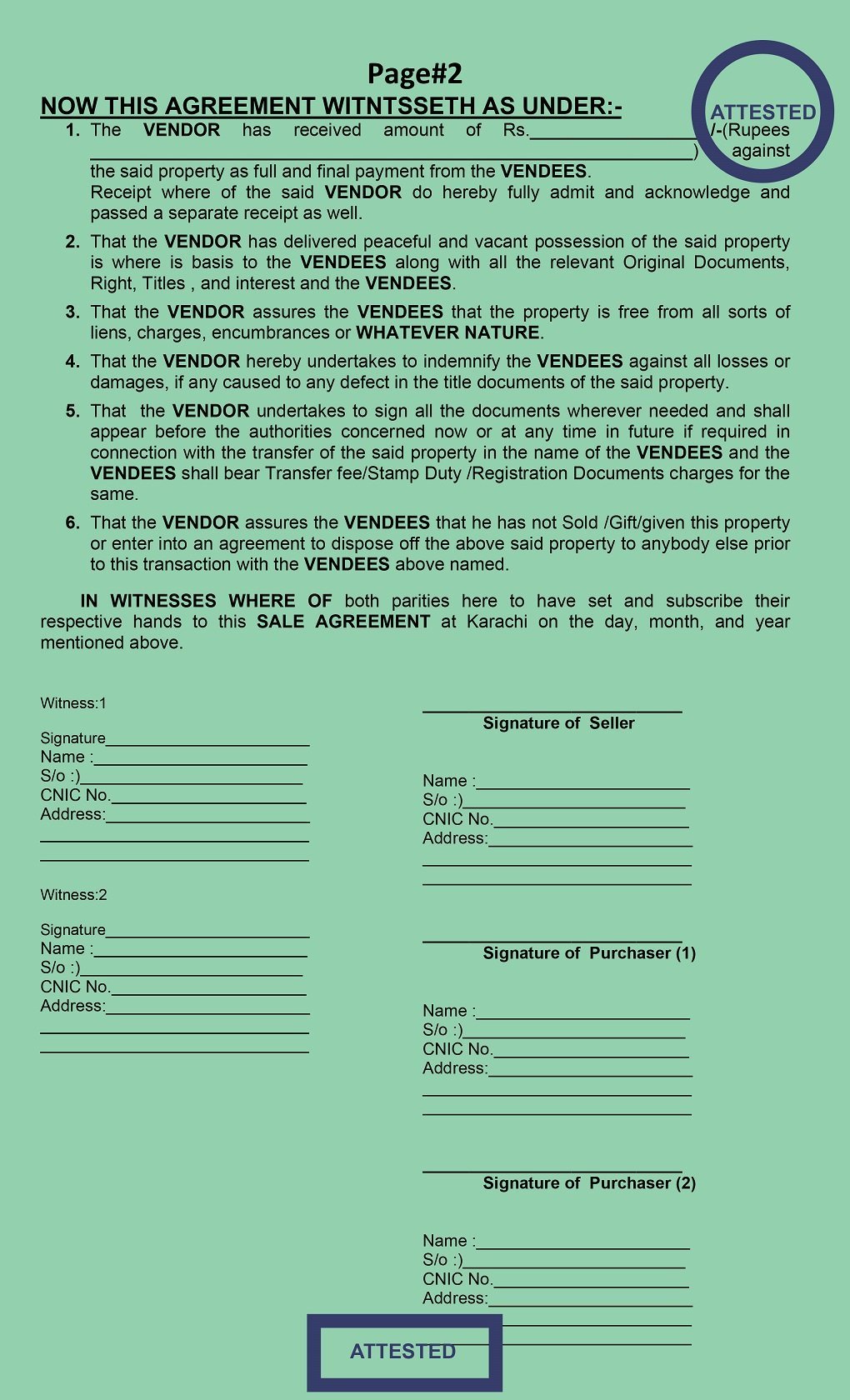 2 Purchaser Sale Agreement Page 2, Pak Agreement,