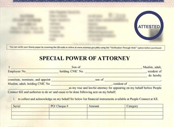 KE Ex-Employee Special Power of Attorney