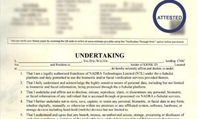 NADRA e-Sahulat undertaking format, NADRA franchise affidavit, NADRA kiosk undertaking form, e-Sahulat franchise agreement Pakistan, NADRA undertaking affidavit sample, NADRA data protection affidavit, NADRA franchise document format, affidavit for NADRA kiosk ID, e-Sahulat agreement form PDF, NADRA affidavit Pakistan,