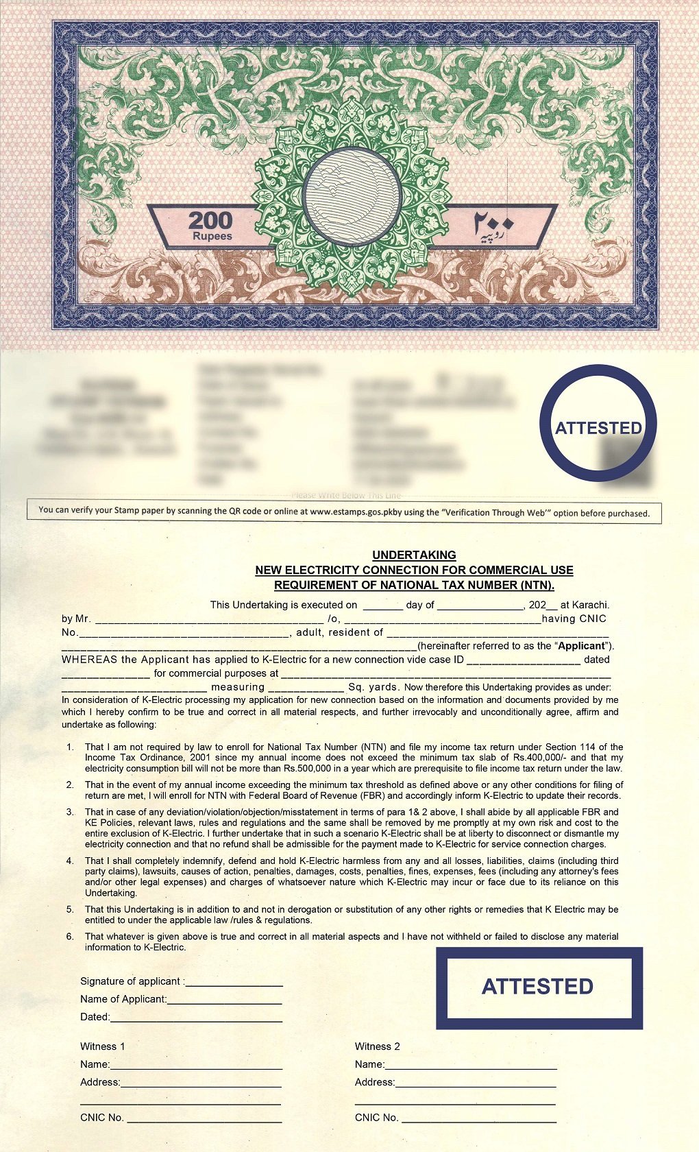 Undertaking Format for K-Electric New Electricity Connection Commercial, K-Electric undertaking for commercial connection, Undertaking format for NTN requirement KE, KE new electricity connection commercial use, K-Electric NTN exemption affidavit format, Undertaking for KE new meter Karachi, K-Electric undertaking format download, Commercial use electricity connection KE format, NTN requirement for electricity connection Karachi, KE application undertaking format PDF, Undertaking for new power supply KE,